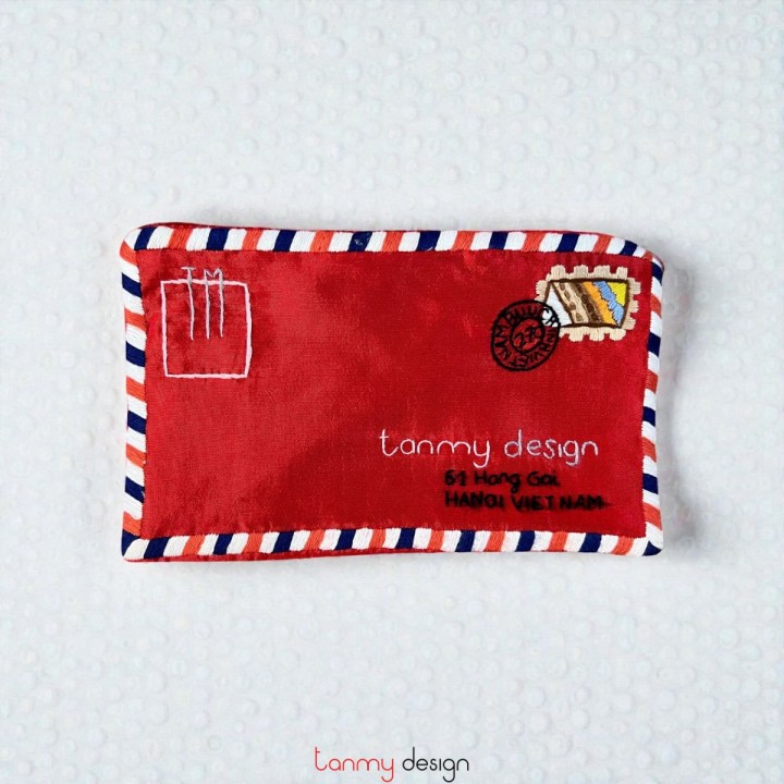 Envelop embroidery wallet - ( different colors )